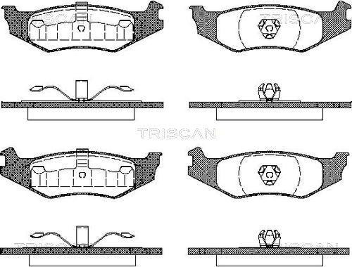 Triscan 8110 10519 - Комплект спирачно феродо, дискови спирачки vvparts.bg