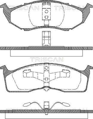 Triscan 8110 10513 - Комплект спирачно феродо, дискови спирачки vvparts.bg