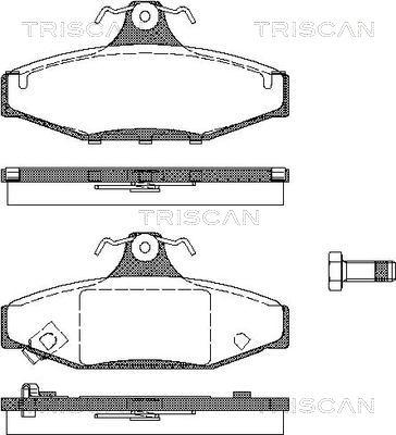 Triscan 8110 10539 - Комплект спирачно феродо, дискови спирачки vvparts.bg
