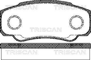 Triscan 8110 10533 - Комплект спирачно феродо, дискови спирачки vvparts.bg