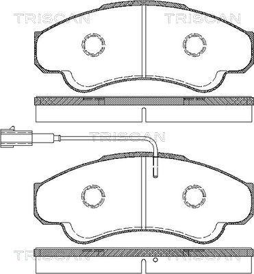 Triscan 8110 10532 - Комплект спирачно феродо, дискови спирачки vvparts.bg