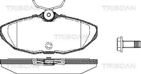 Triscan 8110 10537 - Комплект спирачно феродо, дискови спирачки vvparts.bg