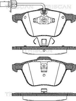 Triscan 8110 10525 - Комплект спирачно феродо, дискови спирачки vvparts.bg