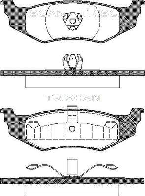 Triscan 8110 10520 - Комплект спирачно феродо, дискови спирачки vvparts.bg