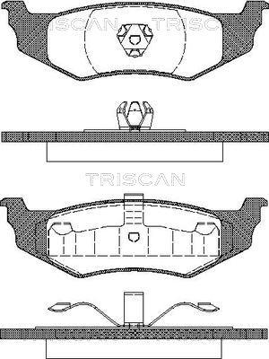 Triscan 8110 10521 - Комплект спирачно феродо, дискови спирачки vvparts.bg