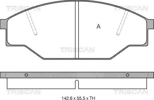 Triscan 8110 10005 - Комплект спирачно феродо, дискови спирачки vvparts.bg