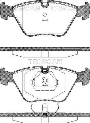 Triscan 8110 10001 - Комплект спирачно феродо, дискови спирачки vvparts.bg