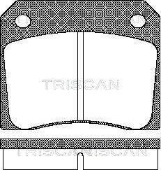 Triscan 8110 10011 - Комплект спирачно феродо, дискови спирачки vvparts.bg