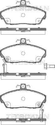 Triscan 8110 10013 - Комплект спирачно феродо, дискови спирачки vvparts.bg