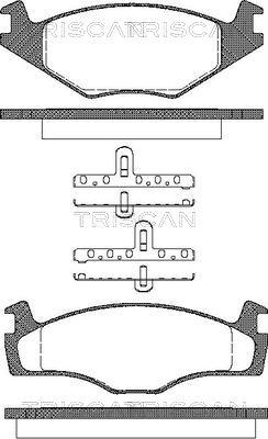 Triscan 8110 10104 - Комплект спирачно феродо, дискови спирачки vvparts.bg