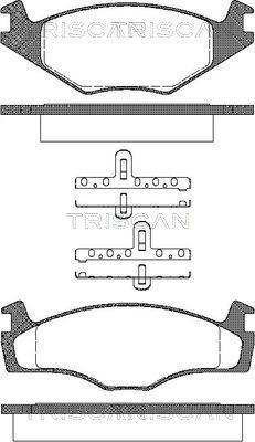 Triscan 8110 10105 - Комплект спирачно феродо, дискови спирачки vvparts.bg