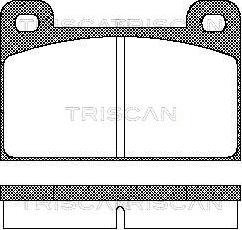Triscan 8110 10111 - Комплект спирачно феродо, дискови спирачки vvparts.bg