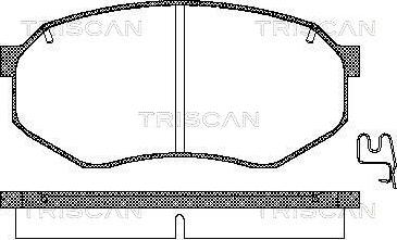 Mando MBF010819 - Комплект спирачно феродо, дискови спирачки vvparts.bg