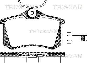Triscan 8110 10864 - Комплект спирачно феродо, дискови спирачки vvparts.bg