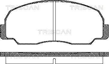 Triscan 8110 10834 - Комплект спирачно феродо, дискови спирачки vvparts.bg