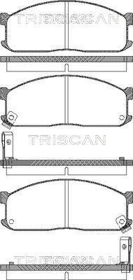 Triscan 8110 10873 - Комплект спирачно феродо, дискови спирачки vvparts.bg