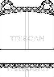 Triscan 8110 10201 - Комплект спирачно феродо, дискови спирачки vvparts.bg