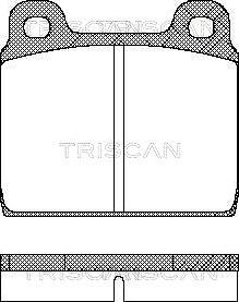 Triscan 8110 10203 - Комплект спирачно феродо, дискови спирачки vvparts.bg