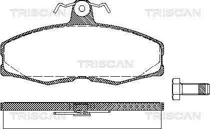 Triscan 8110 10232 - Комплект спирачно феродо, дискови спирачки vvparts.bg