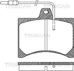 Triscan 8110 10790 - Комплект спирачно феродо, дискови спирачки vvparts.bg