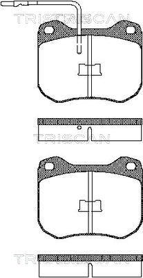 Triscan 8110 10715 - Комплект спирачно феродо, дискови спирачки vvparts.bg