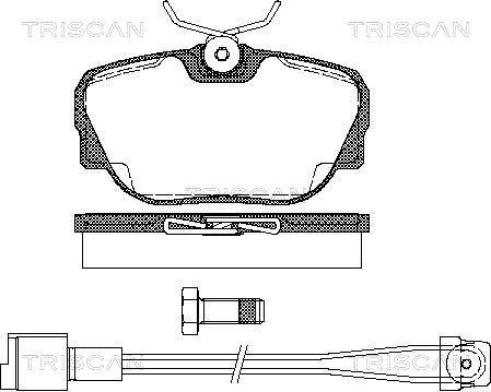 Triscan 8110 11949 - Комплект спирачно феродо, дискови спирачки vvparts.bg
