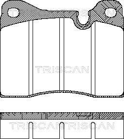 Triscan 8110 11226 - Комплект спирачно феродо, дискови спирачки vvparts.bg