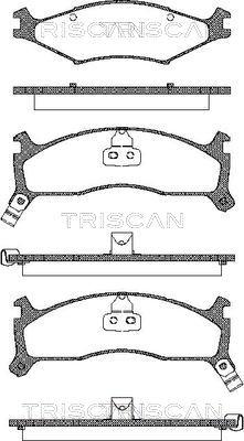 Triscan 8110 18004 - Комплект спирачно феродо, дискови спирачки vvparts.bg