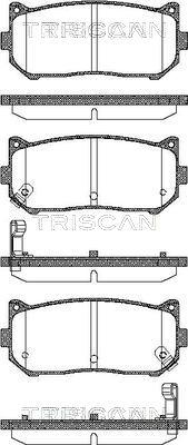 Triscan 8110 18003 - Комплект спирачно феродо, дискови спирачки vvparts.bg