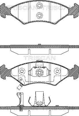 Triscan 8110 18007 - Комплект спирачно феродо, дискови спирачки vvparts.bg