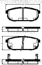 Triscan 8110 18014 - Комплект спирачно феродо, дискови спирачки vvparts.bg