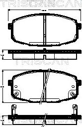 Triscan 8110 18016 - Комплект спирачно феродо, дискови спирачки vvparts.bg