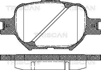 Triscan 8110 13046 - Комплект спирачно феродо, дискови спирачки vvparts.bg