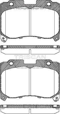 Triscan 8110 13050 - Комплект спирачно феродо, дискови спирачки vvparts.bg