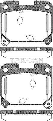 Triscan 8110 13051 - Комплект спирачно феродо, дискови спирачки vvparts.bg