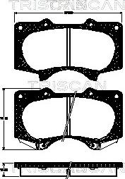 Triscan 8110 13064 - Комплект спирачно феродо, дискови спирачки vvparts.bg