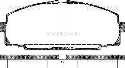 Triscan 8110 13016 - Комплект спирачно феродо, дискови спирачки vvparts.bg