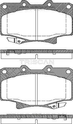 Triscan 8110 13013 - Комплект спирачно феродо, дискови спирачки vvparts.bg