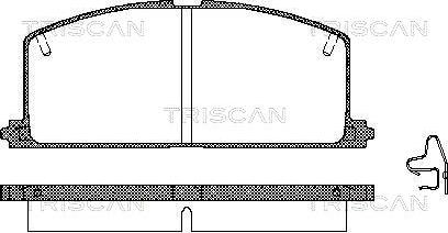 Triscan 8110 13089 - Комплект спирачно феродо, дискови спирачки vvparts.bg