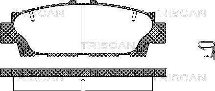 Triscan 8110 13035 - Комплект спирачно феродо, дискови спирачки vvparts.bg