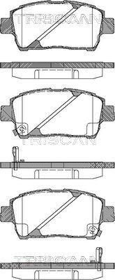 Triscan 8110 13033 - Комплект спирачно феродо, дискови спирачки vvparts.bg