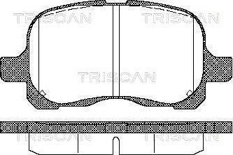 Triscan 8110 13020 - Комплект спирачно феродо, дискови спирачки vvparts.bg