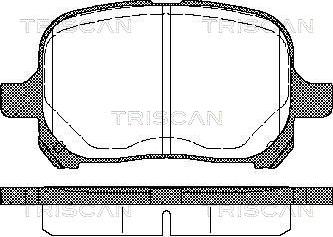 Triscan 8110 13022 - Комплект спирачно феродо, дискови спирачки vvparts.bg