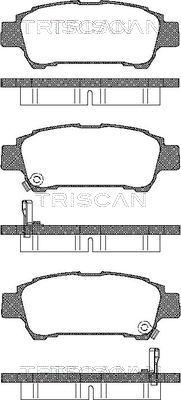 Triscan 8110 13027 - Комплект спирачно феродо, дискови спирачки vvparts.bg