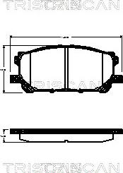 Triscan 8110 13074 - Комплект спирачно феродо, дискови спирачки vvparts.bg