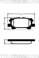 Triscan 8110 13075 - Комплект спирачно феродо, дискови спирачки vvparts.bg