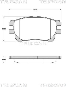 Triscan 8110 13073 - Комплект спирачно феродо, дискови спирачки vvparts.bg