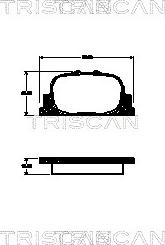 Triscan 8110 13077 - Комплект спирачно феродо, дискови спирачки vvparts.bg