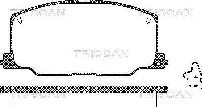 Triscan 8110 13879 - Комплект спирачно феродо, дискови спирачки vvparts.bg