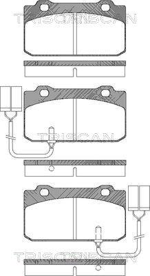 Triscan 8110 12988 - Комплект спирачно феродо, дискови спирачки vvparts.bg